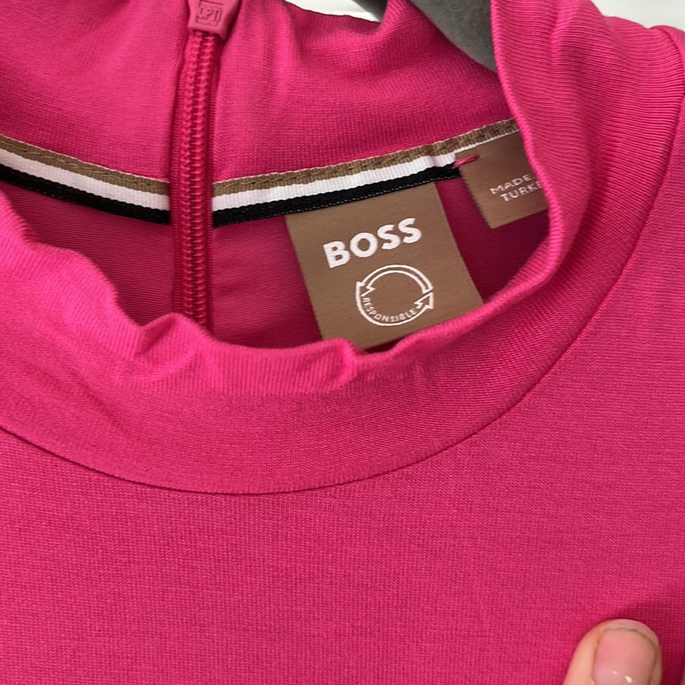BOSS Hugo Boss Pink Fitted Maxi Dress NWT Size XS - Picture 5 of 9